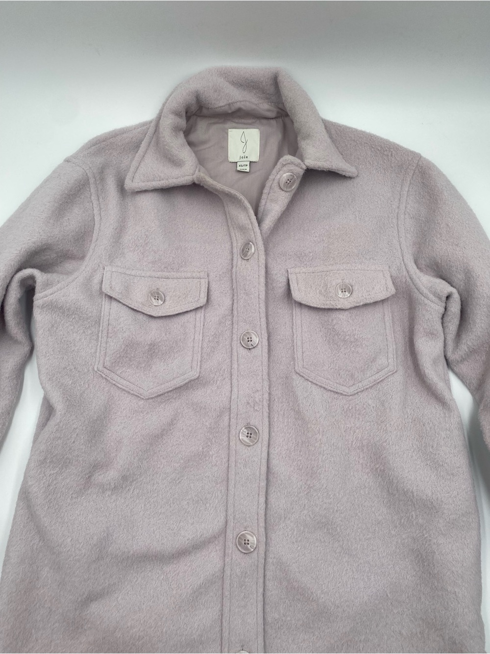 Joie Dusty Lilac Button-Front Shacket Size XS